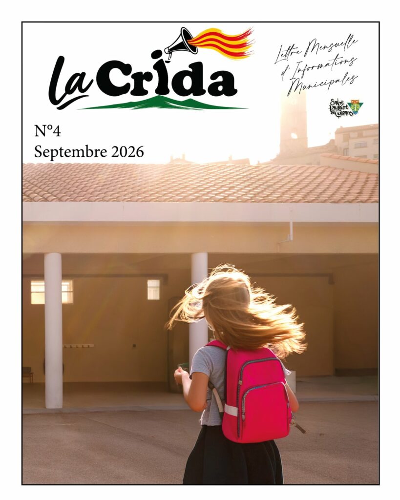 Lettre mensuelle d&rsquo;informations municipales La Crida n°4, septembre 2026